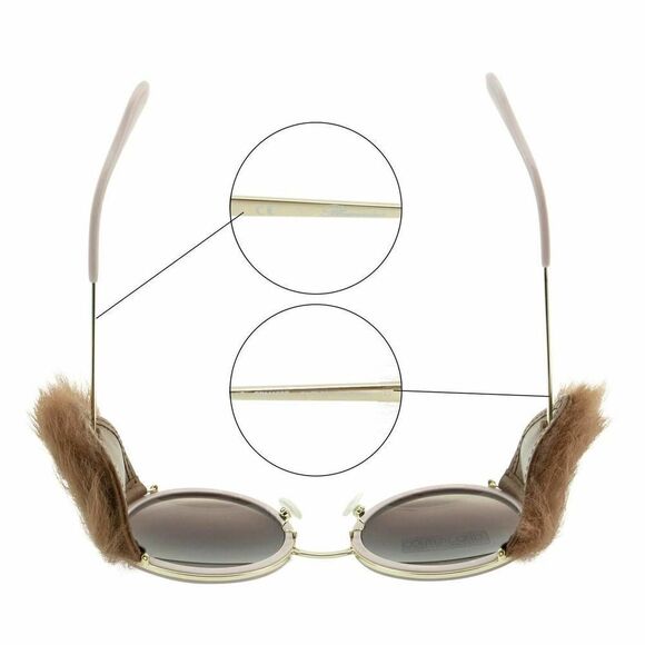 New Blumarine Limited Women Round Gold Pink Sunglasses SB-M109S Mirrored Lens - Picture 10 of 10